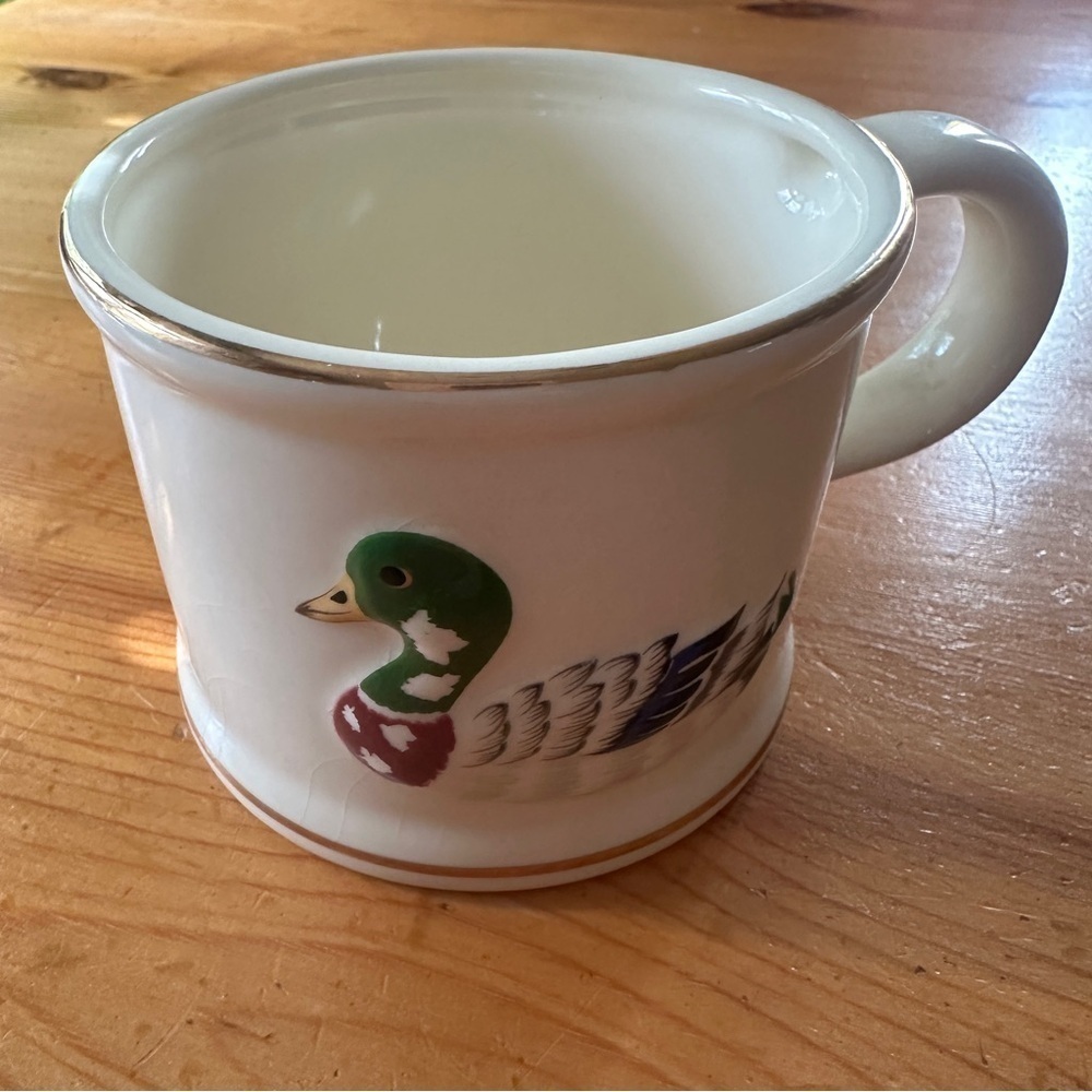 Vintage 1985 Franklin Toiletry Co Shaving Mug Mallard Duck Design,3" Tall
